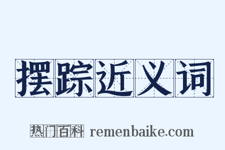 摆踪近义词是什么意思的图片